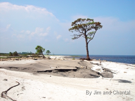  Mashes Sands parking lot after hurricane Dennis storm surge.