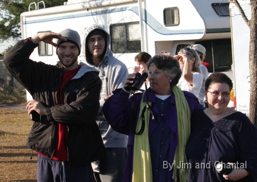  Operation Migration whooping crane flyover at St. Marks Florida 2012.