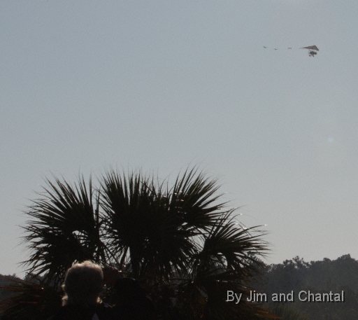  Operation Migration whooping crane flyover at St. Marks Florida 2012.