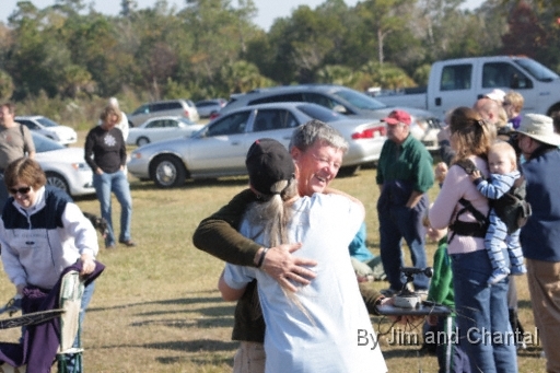  Operation Migration whooping crane flyover at St. Marks Florida 2012.