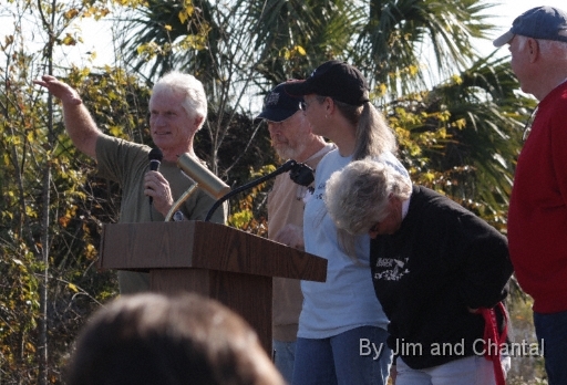  Operation Migration whooping crane flyover at St. Marks Florida 2012.