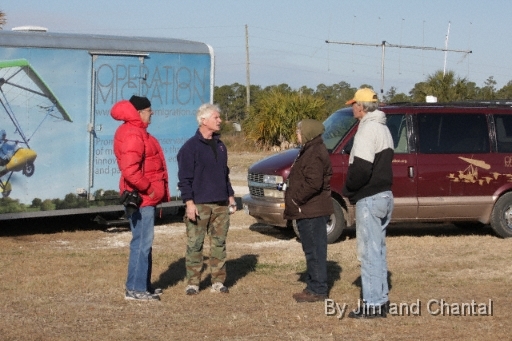  Pilot Brooke Pennypacker (navy jacket) greets craniacs.