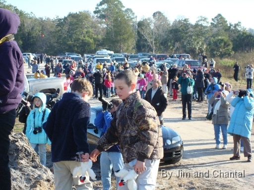  Excitement rises as trike gets closer  Operation Migration at St. Marks Florida, January 2010