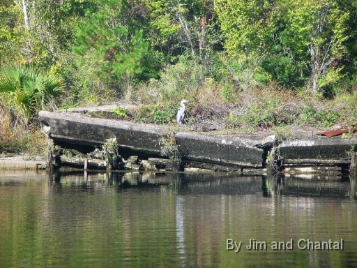  Docks of old WWII PT boat ship yard on St. Marks River.