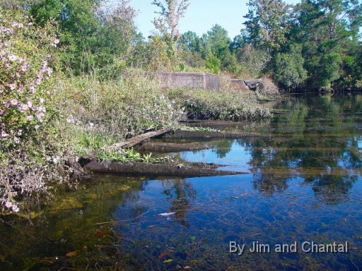  Docks and ramp  of old WWII PT boat  ship yard on St. Marks River.